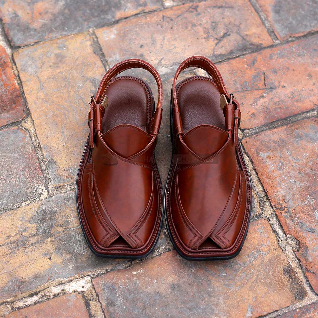 Handmade Signature Mustard Peshawari Chappal