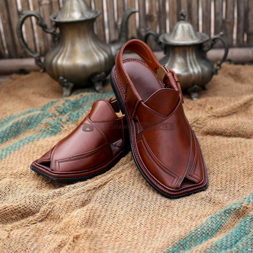 Handmade Signature Mustard Peshawari Chappal