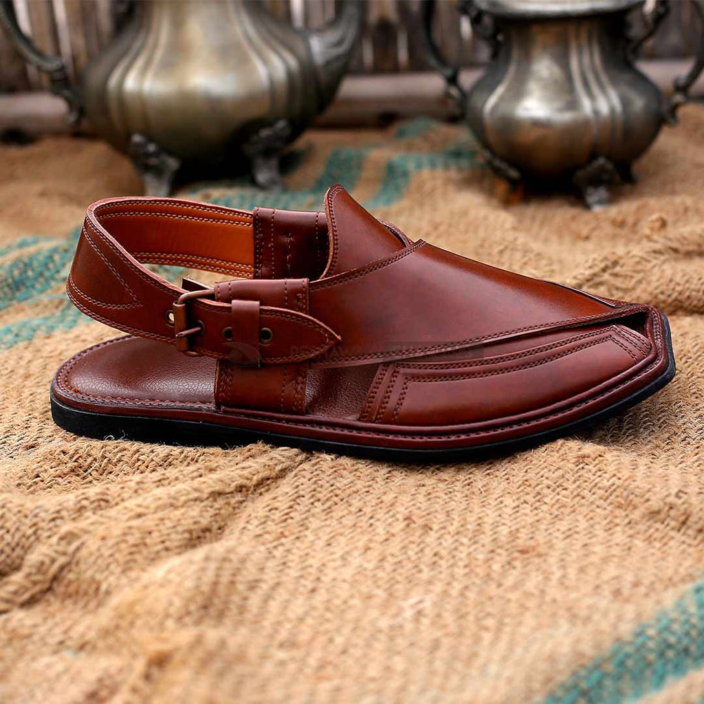 Handmade Signature Mustard Peshawari Chappal