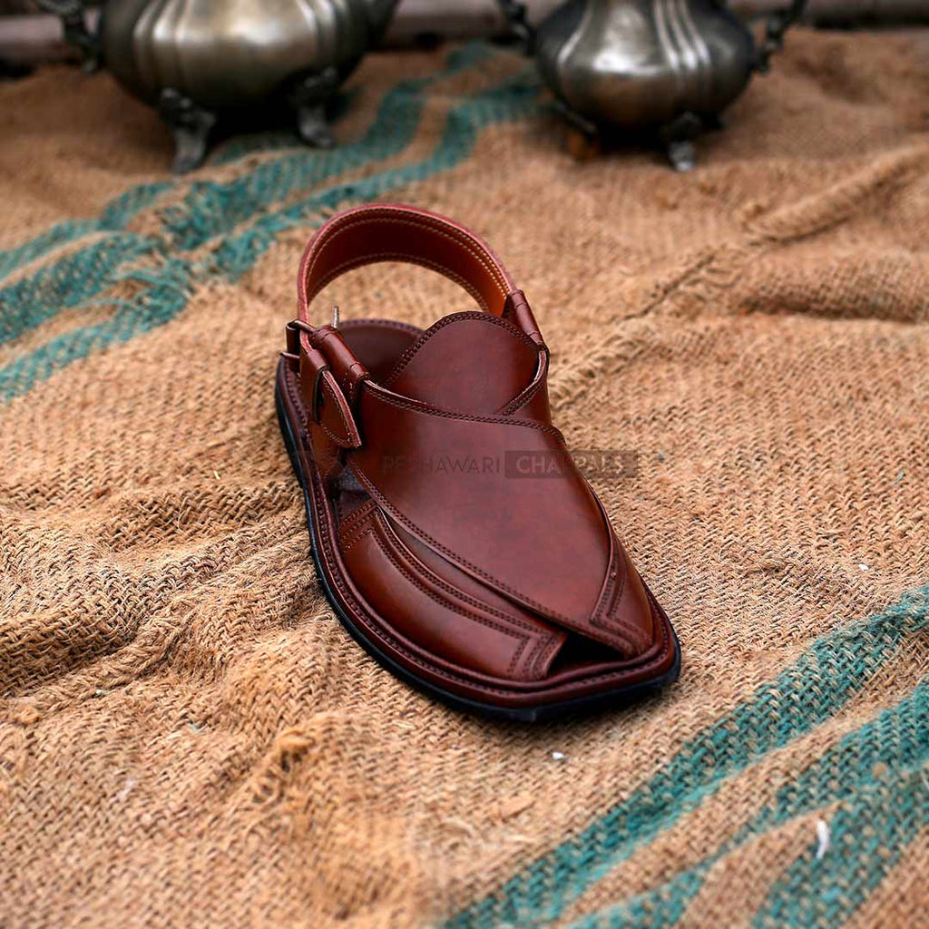 Handmade Signature Mustard Peshawari Chappal