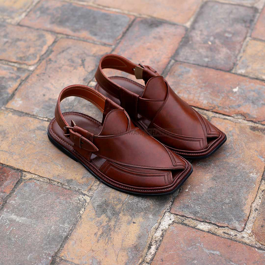 Handmade Signature Mustard Peshawari Chappal