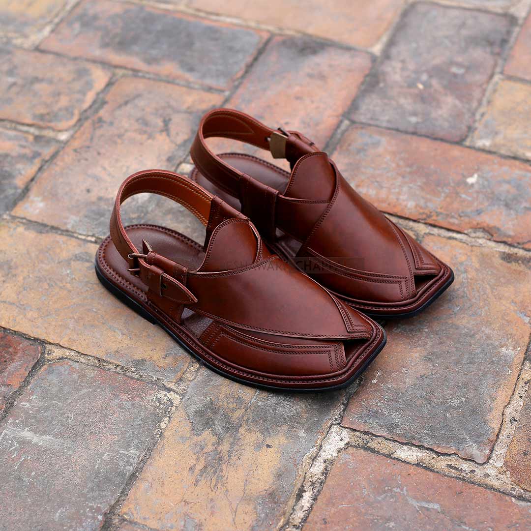 Handmade Signature Mustard Peshawari Chappal