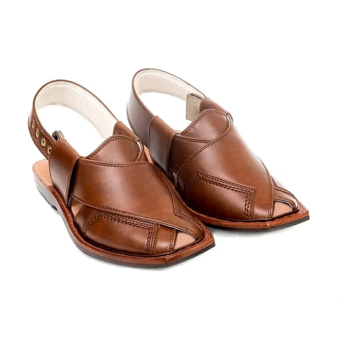 Handmade Mustard Norozi Chappal with China Cut Shape